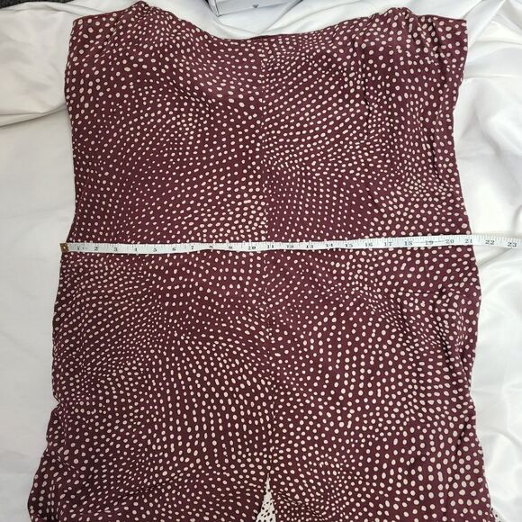 RAG & BONE Dirdre brown colorblock dotted adjustable strap tank midi dress‎ XL - Picture 11 of 13